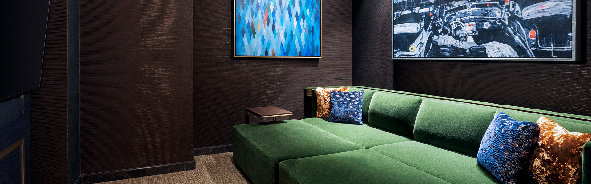 Green sofa