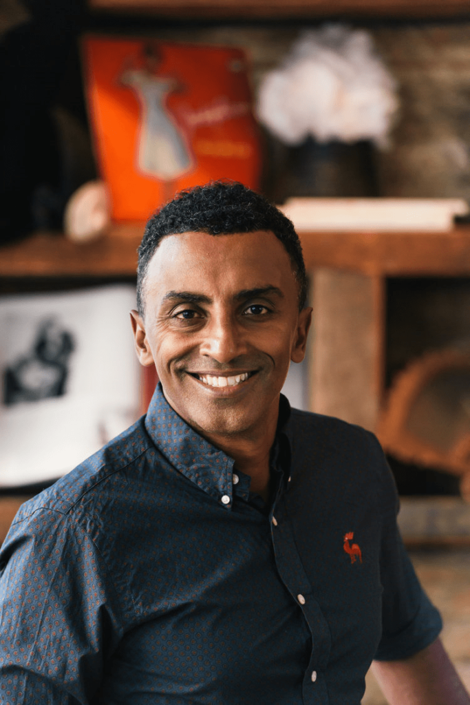 Marcus Samuelsson in his kitchen