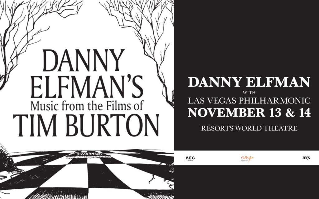 Danny Elfman performing music from Tim Burton films with the Las Vegas Philharmonic on November 13 and 14